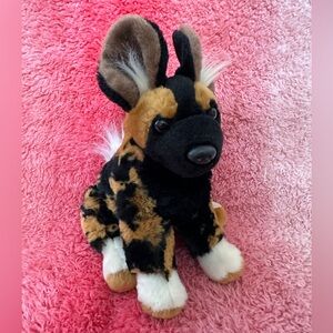 Wild Republic African Wild Dog Brindle Hyena Plush Small 9” Stuffed Animal